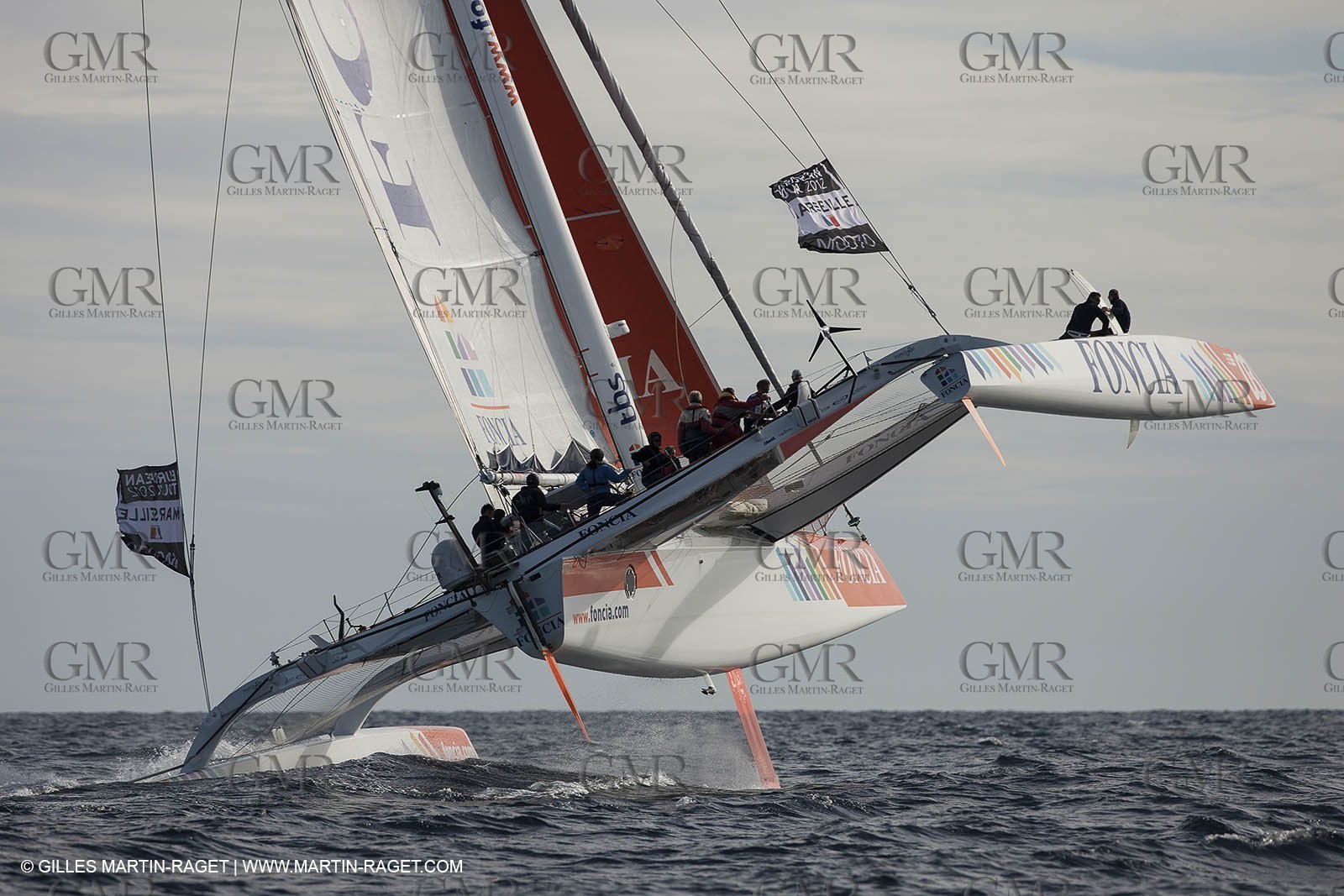 27 09 2012 - Marseille (FRA,13) - Alpari World Match Race Tour - Match Race France 2012 - Day 3 - Quarter finals - Matc Racing specialists sail on Foncia