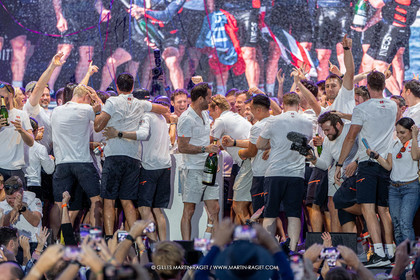 04 10 2024, Barcelona (ESP), 37th America's Cup, Louis Vuitton Cup Final, Race Day 7 , Prizegiving