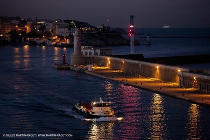 17 02 2012 - Marseille (FRA,13) - Arrival in Marseille harbour onboard ferry Piana (La Meridionale Corp.)