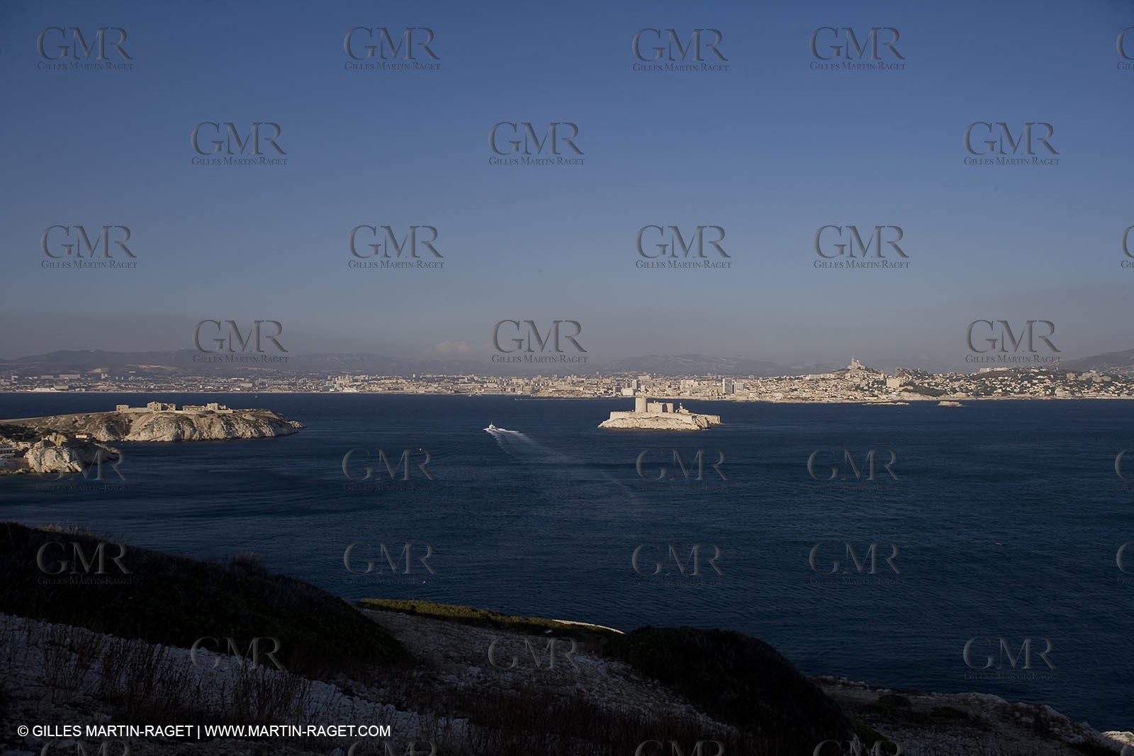 Marseilles seen from the Frioul islands