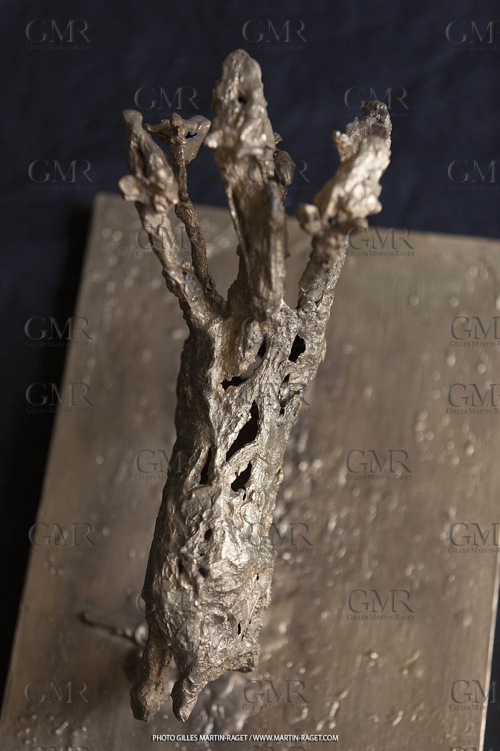02 04 2016, Marseille (FRA,13), Oeuvre de Germaine Richier, Le Cheval à six têtes, petit 1955 ou 1956, Bronze naturel nettoyé, Numéroté Epreuve d'artiste, fondeur : L. Thinot, Paris, 35,5 x 38 x 18 cm, Collection particulière