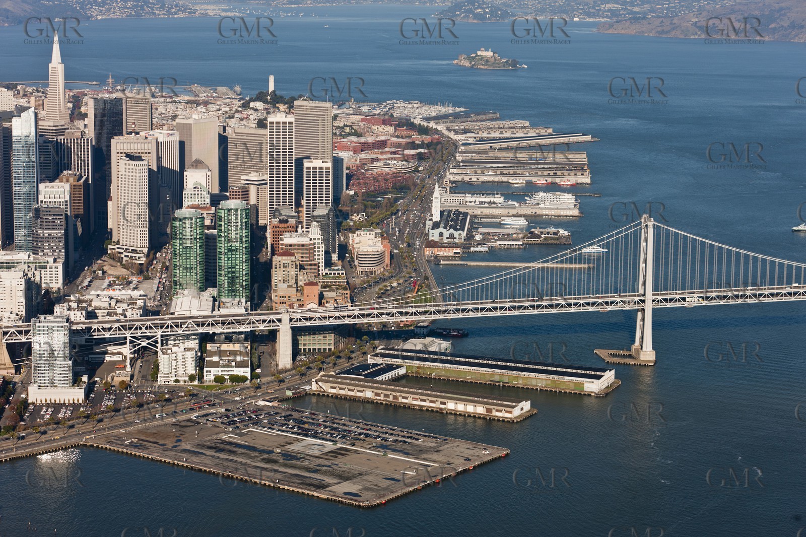 05 01 2011 - San Francisco (USA, CA) - 34th America's Cup - San Francisco waterfront  - Piers 26 (closest to bridge), Piers28, Piers 30-32