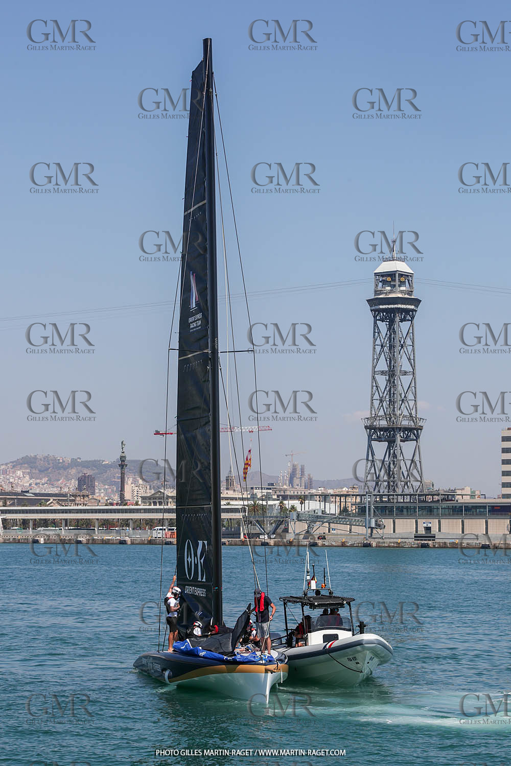 22 08 2023, Barcelona (ESP), 37th America's Cup, Orient Express Racing Team, AC 40 first training