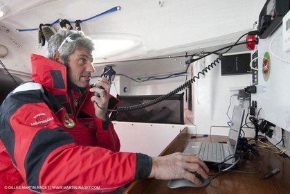 13 03 2010 -  La Grande Motte   Port Camargue (FRA) - Groupe Bel - Kito de Pavant   Sebastien Audigane training for Transat AG2R