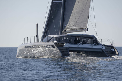 16 02 2019, Porquerolles (FRA,83), Gunboat 68 sail testing  3