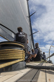 03 10 2022, Saint-Tropez (FRA,83), Voiles de Saint-Tropez 2022,  entraînement des maxis, A bord de Sipirit of Malouen X