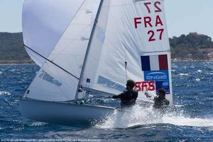25 04 2016, Hyères (FRA,83), Jeux Olympiques Rio 2016, voile, 470, Sofian Bouvet   Jeremie Mion, SFS Voile
