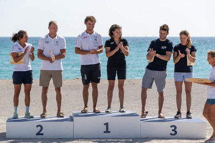 16 07 2023, Marseille, (FRA), Paris 2024 Olympic Games 2024 Sailing Test Event, Day 8, Medal race, Nacra 17
