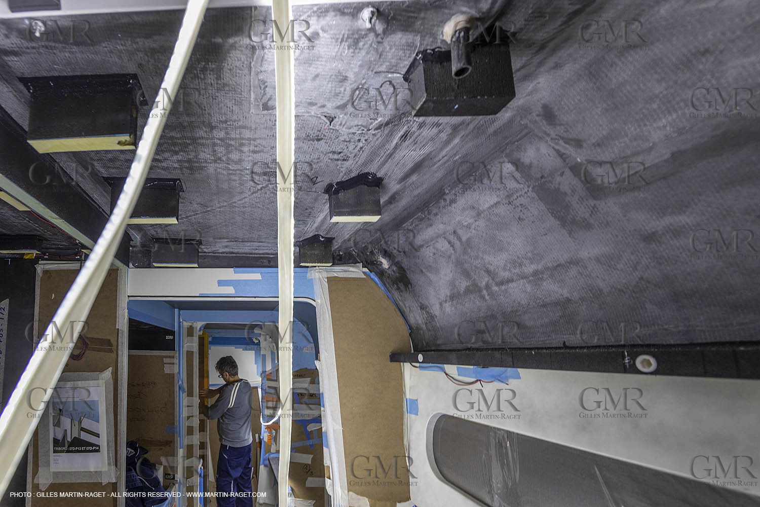 29 10 2018, La Grande Motte (FRA,30), Chantier Gunboat, construction du Gunboat 68