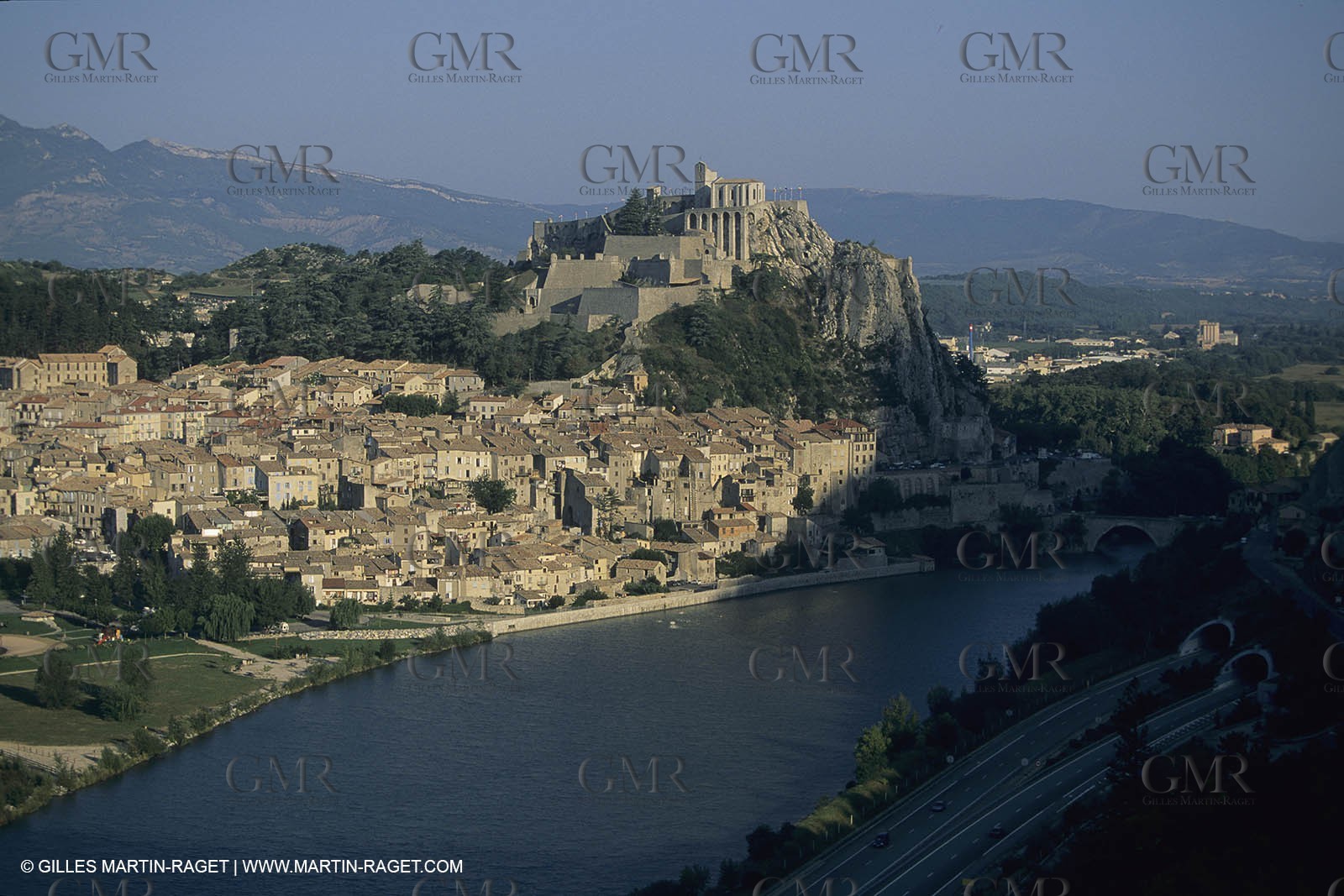 France, Provence, Haute Provence, Val de Durance, Durance river valley, Sisteron
