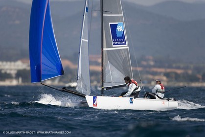 27 04 2007 - Semaine Olympique Française 2007 - Hyères - Jour 6 - Medal Race - Team France - Tornado - BESSON-JARLEGAN
