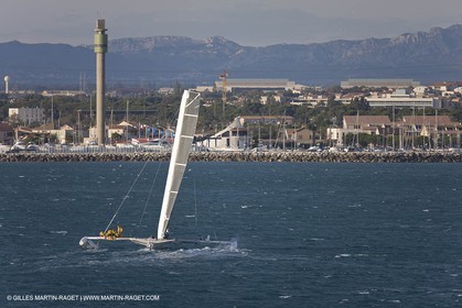 03 10 2008 - Fos   mer (FRA, 13) - L'Hydroptère - Tentative de record de vitesse