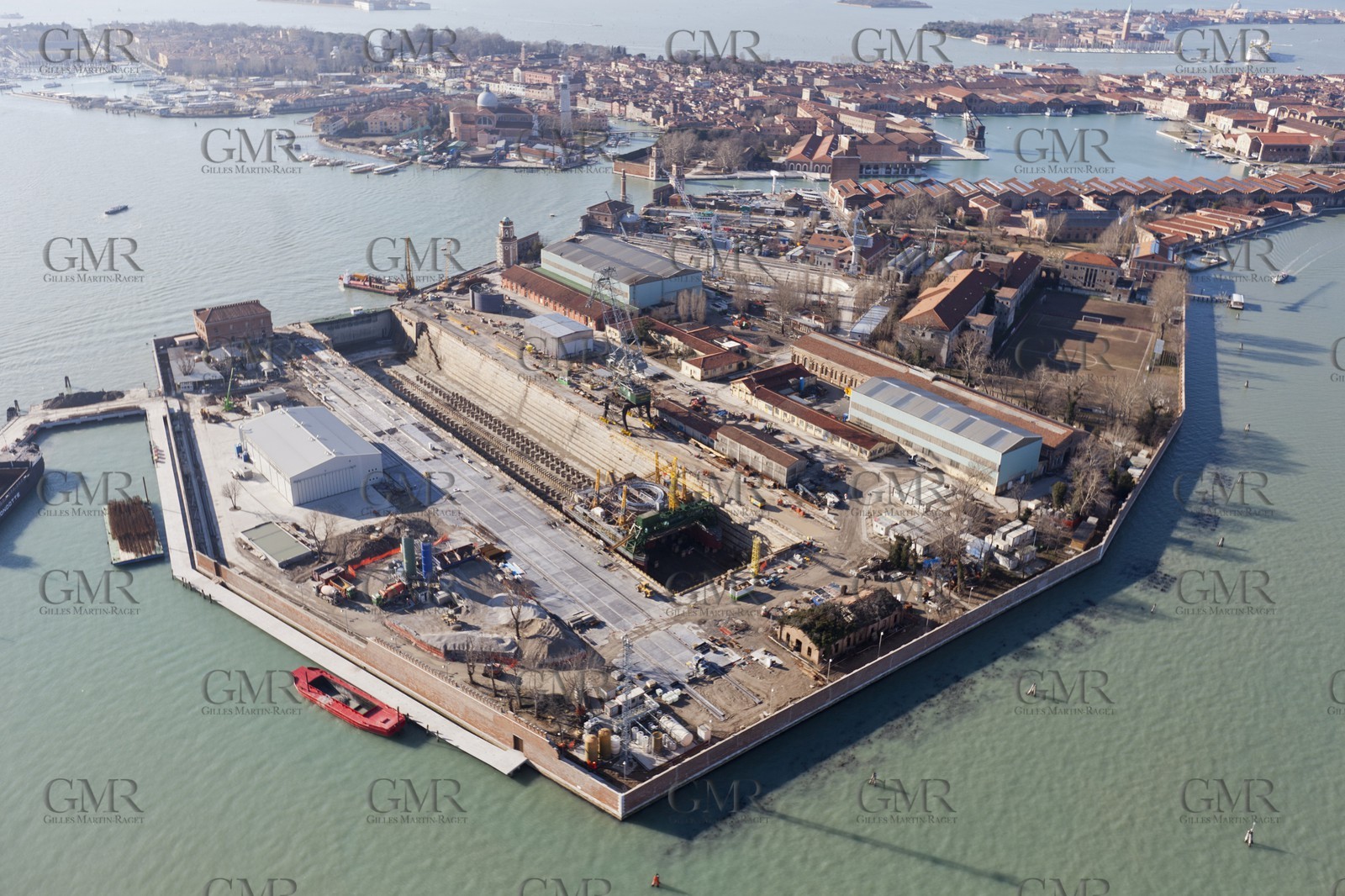 20 02 2012 - Venezia (ITA) - 34th America'sCup - Venezia 2012 America's Cup World Series - The Arsenale where the AC45 moorings, public village, media center and Club 45 will be located