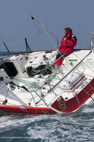 13 03 2010 -  La Grande Motte   Port Camargue (FRA) - Groupe Bel - Kito de Pavant   Sebastien Audigane training for Transat AG2R