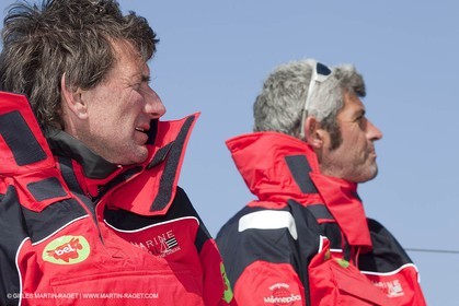 13 03 2010 -  La Grande Motte   Port Camargue (FRA) - Groupe Bel - Kito de Pavant   Sebastien Audigane training for Transat AG2R