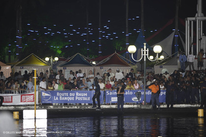 05 11 2006 - Pointe à Pitre Guadelupe (FRA) - Route du Rhum 2006 arrival - overall winner Lionel Lemonchois (Gitana 11)