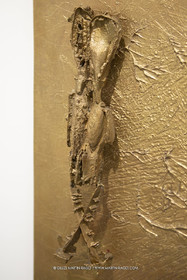 30 10 2023, Montpellier (FRA), oeuvre de Germaine Richier, Exposition Centre Pompidou - Musée Fabre 2023, La Porte de bronze 1955, Bronze naturel nettoyé, Mièce unique, Fondeur L.Thinot, Paris, 98,5 x 128,3 x 5,9 cm, Collection particulière