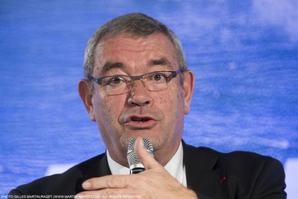 03 02 2016, Paris (FRA), 2016-17 Vendee Globe, Press conference and skippers presentation, Yves Auvinet, pdt SAEM VEndée