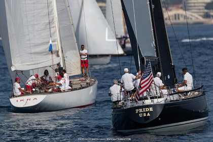 05 10 2023, Saint-Tropez (FRA,83), Les Voiles de Saint-Tropez 2023, Race Day 5, Défi Pride Vs Ikra