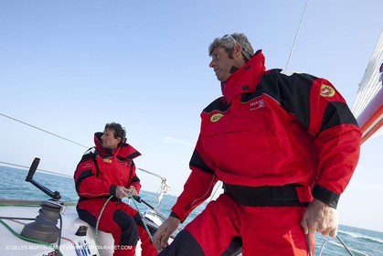 13 03 2010 -  La Grande Motte   Port Camargue (FRA) - Groupe Bel - Kito de Pavant   Sebastien Audigane training for Transat AG2R