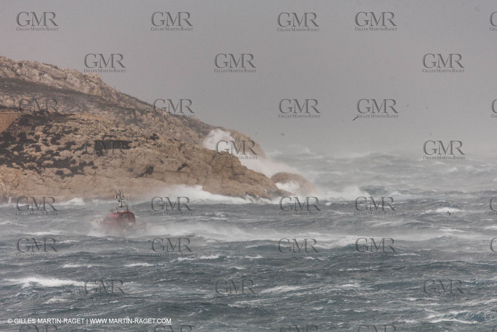 28 10 2012 - Marseille (FRA,13) - MIstral Force 10, La Bonne Mère, rescue boat sailed by the firemen sailors of Marseille