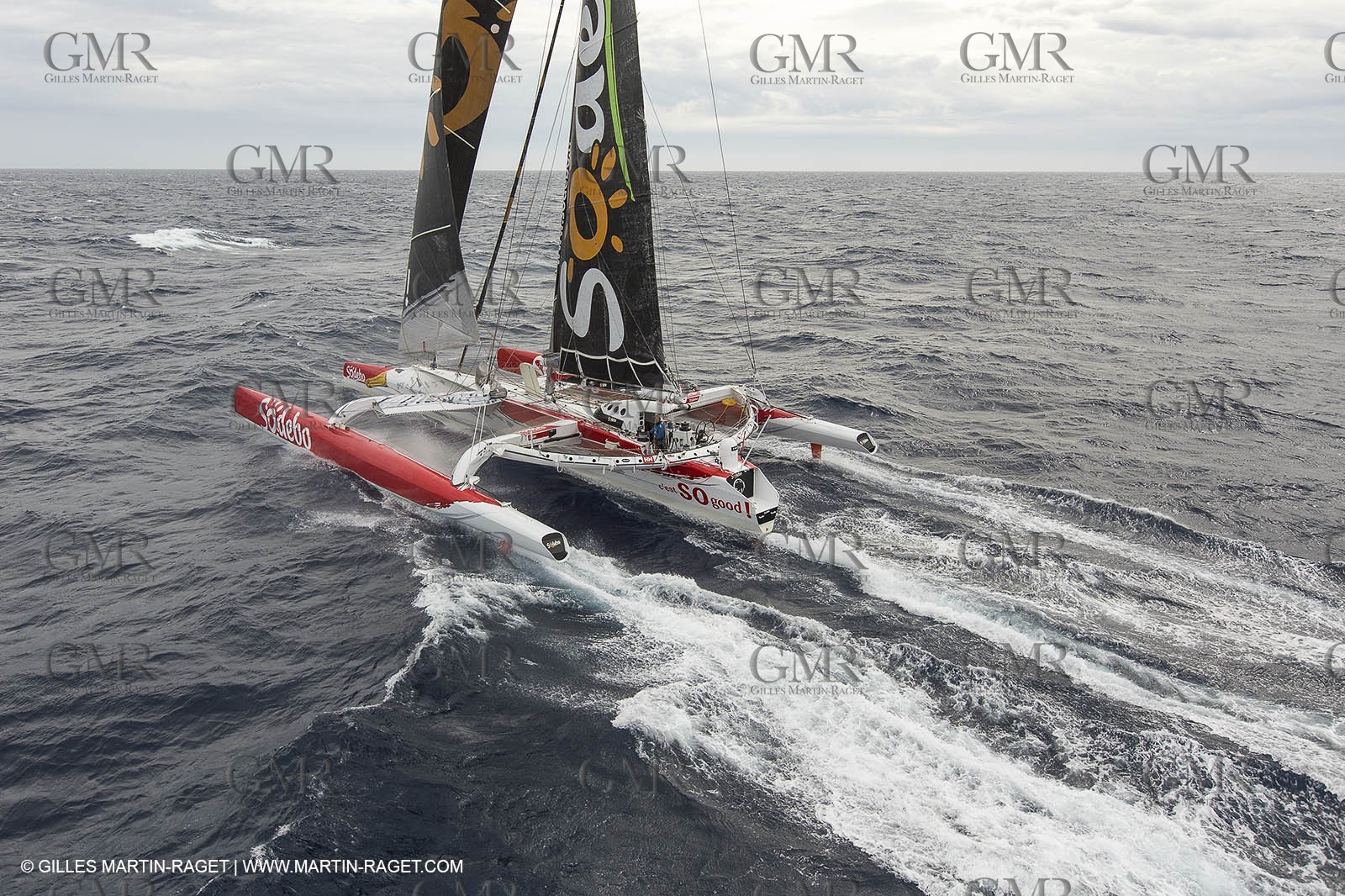 12 09 2012 - Marseille (FRA,13) - Trimaran Sodebo - Thomas Coville - Trans Mediterranée record attempt.
