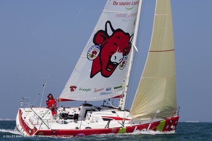 13 03 2010 -  La Grande Motte   Port Camargue (FRA) - Groupe Bel - Kito de Pavant   Sebastien Audigane training for Transat AG2R