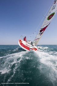 13 03 2010 - La Grande Motte   Port Camargue (FRA) - Groupe Bel - Entraînement Kito de Pavant   Sébastien Audigane en vue de la Transat AG2R 2010