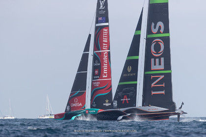 13 10 2024, Barcelona (ESP), Louis Vuitton 37th America's Cup, Final Match, Race Day 2, race 3