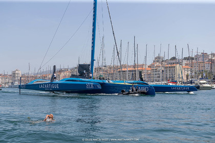 18 05 2022, Marseille (FRA), APremière navigation du trimaran Ultim SVR LAZARTIGUE à Marseille