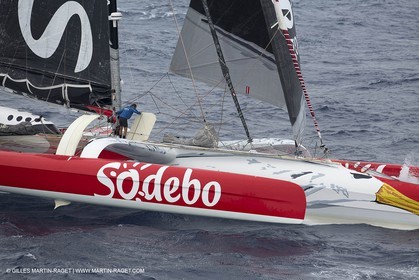 12 09 2012 - Marseille (FRA,13) - Trimaran Sodebo - Thomas Coville - Tentative contre le record de la Méditerranée