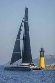 16 02 2019, Porquerolles (FRA,83), Gunboat 68 sail testing  3