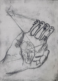 12 07 2020, St Rémy de Provence (FRA, 13) Oeuvre Germaine Richier, gravure