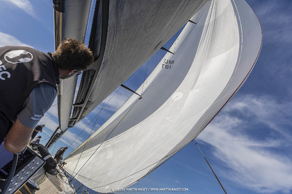 03 10 2022, Saint-Tropez (FRA,83), Voiles de Saint-Tropez 2022,  entraînement des maxis, A bord de Sipirit of Malouen X