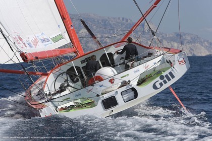 20 09 2007 - Marseille (FRA, 13) - IMOCA monohulls- GROUPE BEL (Kito de Pavant) - First sea trials