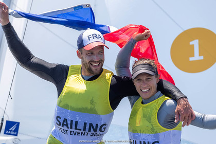 15 07 2023, Marseille (FRA), Paris 2024 Olympic Games Sailing Test Event, Day 6, 470 Medal Race