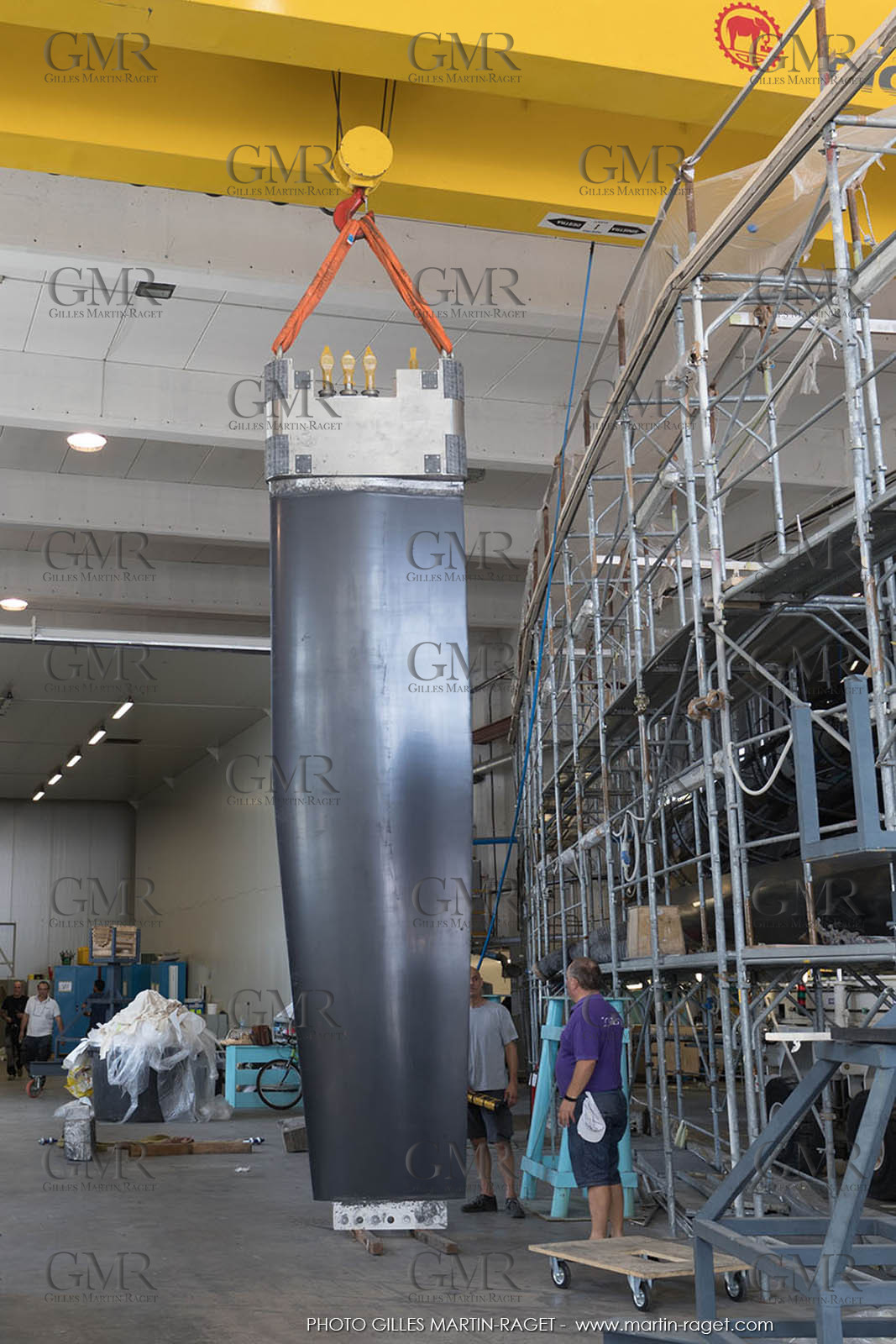 22 07 2017, Savona (ITA), Wally Cento Tango going out of the shed, Photo Gilles Martin-Raget