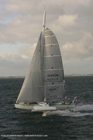 Essais Hydroptère, printemps 2005, Baie de Quiberon