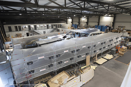 29 10 2018, La Grande Motte (FRA,30), Chantier Gunboat, construction du Gunboat 68