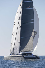 16 02 2019, Porquerolles (FRA,83), Gunboat 68 sail testing  3