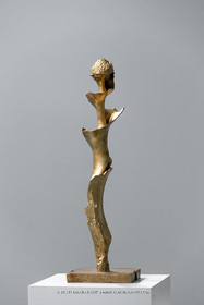 30 10 2023, Montpellier (FRA), oeuvre de Germaine Richier, Exposition Centre Pompidou - Musée Fabre 2023,  La Vrille 1956, Bronze naturel nettoyé, Numéroté 7 8, Fondeur : L.Thinot, Paris, 111 x 32,3 x 26,8 cm, Collection particulière