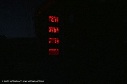 Lorient -Orange II - First sea trials - onboard - at night
