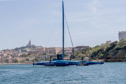 18 05 2022, Marseille (FRA), APremière navigation du trimaran Ultim SVR LAZARTIGUE à Marseille
