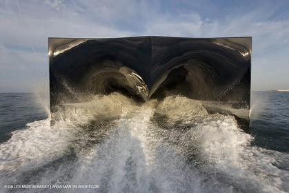 11 06 2007 - Valencia (Spain) - Bradley, super yacht catamaran dessiné par Gilles Vaton et construit par H2X à la Ciotat (France)