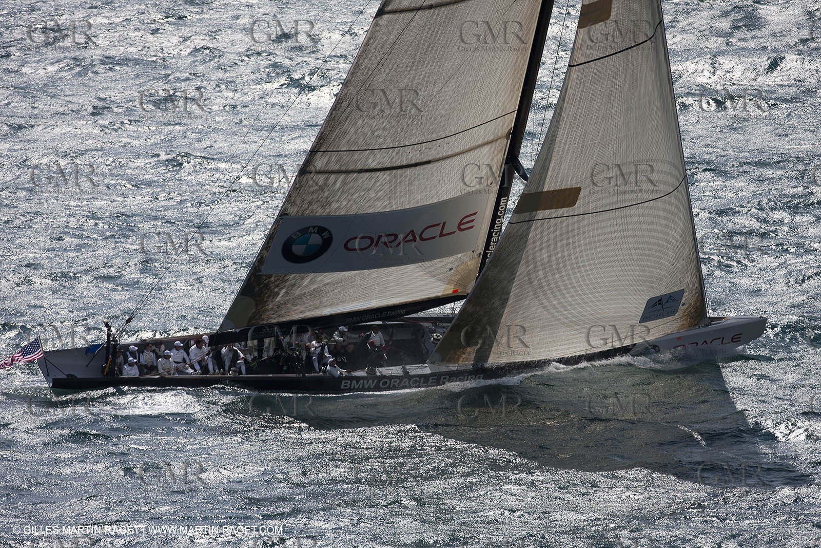 05 08 2010 - Cowes (UK, IOW) - The 1851 Cup -  BMW ORACLE Racing -  - Round The Island Race - From Ste Catherine to the Needles.