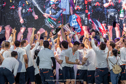 04 10 2024, Barcelona (ESP), 37th America's Cup, Louis Vuitton Cup Final, Race Day 7 , Prizegiving