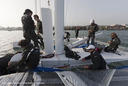 09 10 2010 - Morges (SUI) - L'Hydroptère.CH - 1st sail
