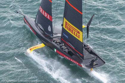 10 12 2020 - Auckland (NZL) - 36th America's Cup - Practice Sessions - Day 2 -Luna Rossa Prada Pirelli Team