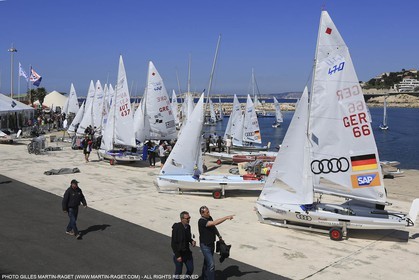 10 04 2015, Marseille (FRA), Yachting Club de la Pointe Rouge - Coupe Internationale de Printemps des 470, Day 3