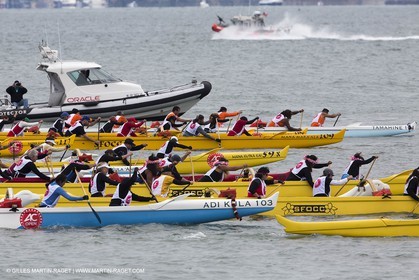 10 08 2013 - San Francisco (USA,CA) - 34th America's Cup - AC Open - Outrigger Canoe Races et Hula Danceperformance at Marina Green Village